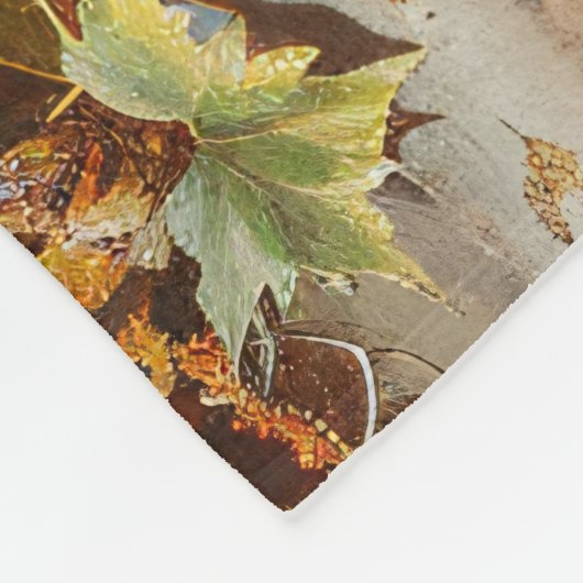  Oranje pompoenschilderij Fleece Deken (Hoek)