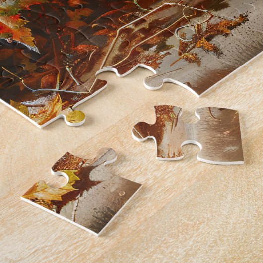  Oranje pompoenschilderij Legpuzzel (Zijkant)