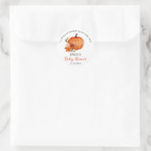 Oranje pompoenThanksgiving | BABY SHOWER Ronde Sticker (Tas)
