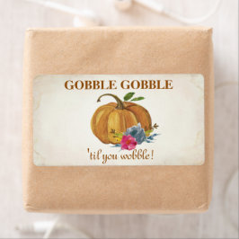 Oranje pompoenThanksgiving Gift Etiket