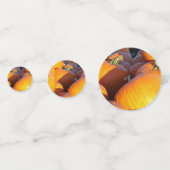 Oranje pompoentrailer confetti (Achterkanten)