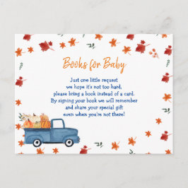 Oranje pompoenwagen Baby Briefkaart