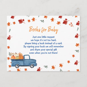 Oranje pompoenwagen Baby Briefkaart