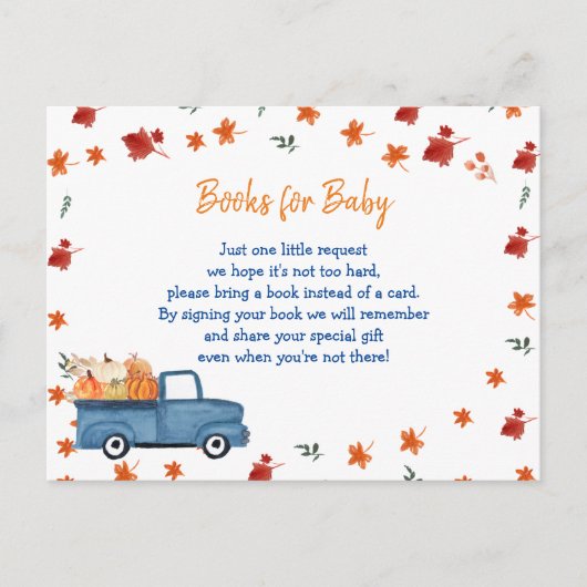 Oranje pompoenwagen Baby Briefkaart (Voorkant)