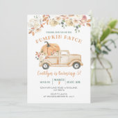 Oranje pompoenwagen - Patch 5e verjaardag Kaart (Staand voorkant)