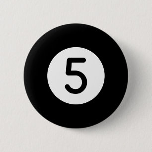 Oranje Pool LL Nummer Vijf Biljart Snooker Billa Ronde Button 5,7 Cm