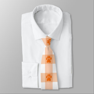 Oranje Poot Print Pattern – Schattigee Pet Lover D Stropdas