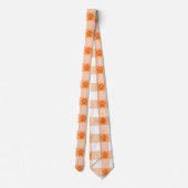 Oranje Poot Print Pattern – Schattigee Pet Lover D Stropdas (Achterkant)