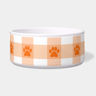 Oranje Poot Print Pattern – Schattigee Pet Lover D Voerbakje
