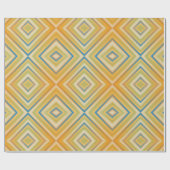 Oranje Pop Alternatief diamantpatroon Cadeaupapier (Vlak)