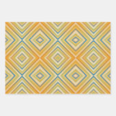 Oranje Pop Alternatief diamantpatroon Inpakpapier Vel (Voorkant 2)