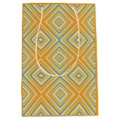 Oranje Pop Alternatief diamantpatroon Medium Cadeauzakje (Voorkant)