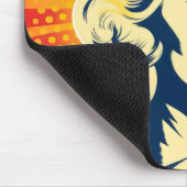 Oranje Pop Art Blonde Muismat (Hoek)