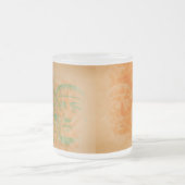 Oranje Pop Art Deco Stone Head Frosted Glass Mok (Center)