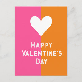 Oranje pop briefkaart Valentijns