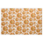 Oranje Pop Daisy Pattern Stof (Yard (91,4 cm))