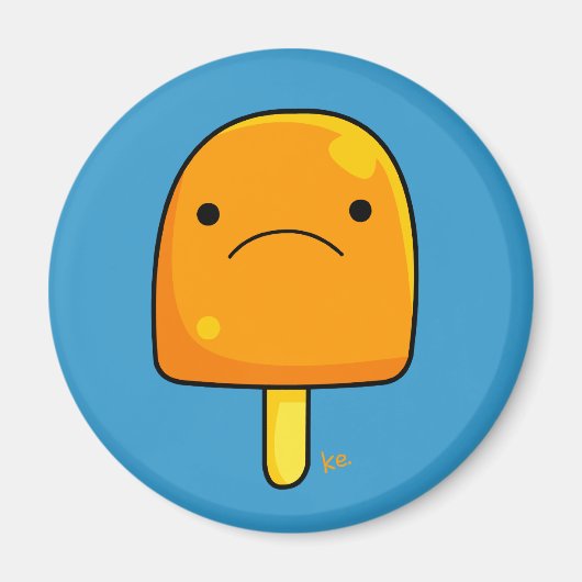 Oranje Pop magneet (Voorkant)