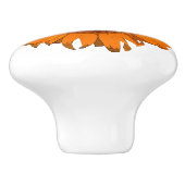 Oranje Pop zonnebloem Keramische Knop (Zijkant)