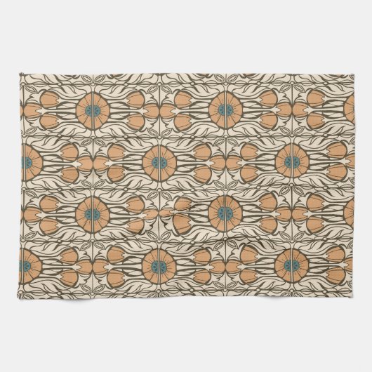 Oranje Poppies-Arts en Ambachten Keukenhanddoeken (Horizontaal)