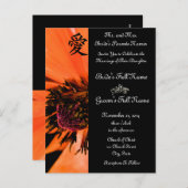 Oranje Poppies Huwelijksuitnodigingen en gunsten Uitnodiging Briefkaart (Voorkant / Achterkant)