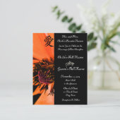 Oranje Poppies Huwelijksuitnodigingen en gunsten Uitnodiging Briefkaart (Staand voorkant)