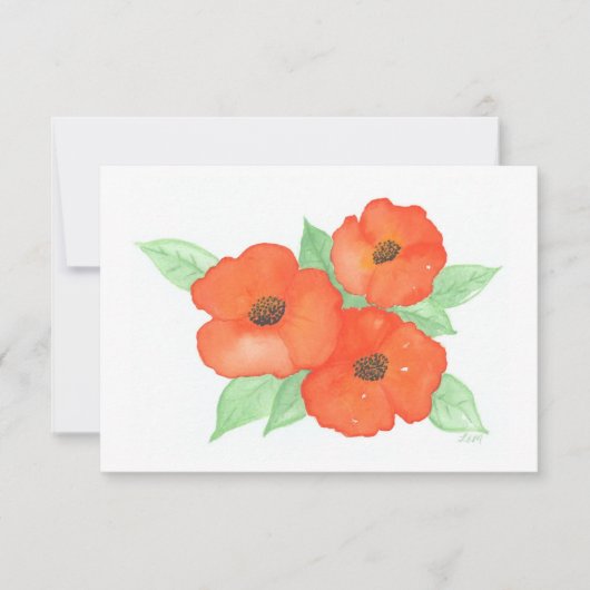 Oranje Poppies Notitiekaarten Notitiekaartje (Voorkant)