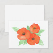 Oranje Poppies Notitiekaarten Notitiekaartje (Voorkant / Achterkant)