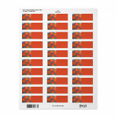 Oranje Poppies Retouradres Label (Full Sheet)