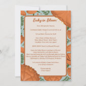 Oranje Poppy Baby shower op afstand Kaart (Voorkant)
