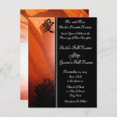 Oranje Poppy bruiloft uitnodigingen en gunsten (Voorkant / Achterkant)