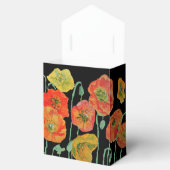 Oranje Poppy Floral Wedding Cake Favor Box Bedankdoosjes (Geopend)