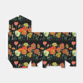 Oranje Poppy Floral Wedding Cake Favor Box Bedankdoosjes (Uitgevouwen)
