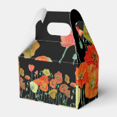 Oranje Poppy Floral Wedding Cake Favor Box Bedankdoosjes (Achterkant)