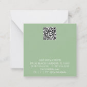 Oranje Poppy Flower Ketting Oorbellen Display Notitiekaartje (Achterkant)