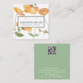 Oranje Poppy Flower Ketting Oorbellen Display Notitiekaartje (Voorkant / Achterkant)