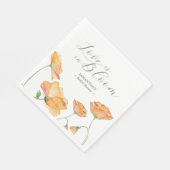 Oranje Poppy Flowers Vrijgezellenfeest servetten (Hoek)