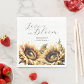 Oranje Poppy Flowers Vrijgezellenfeest servetten (Insitu)