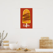 Oranje Popsiculair poster (Keuken)