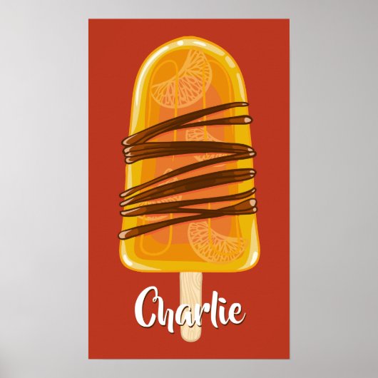 Oranje Popsiculair poster (Voorkant)
