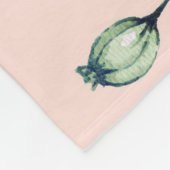 Oranje Popy Waterverf:  bloemontwerp Fleece Deken (Hoek)