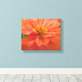 Oranje Portulaca Canvas Afdruk (Insitu (Houten vloer))