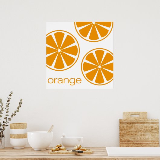 oranje poster (Keuken)
