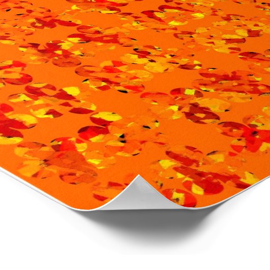 Oranje Poster Aztek (Hoek)