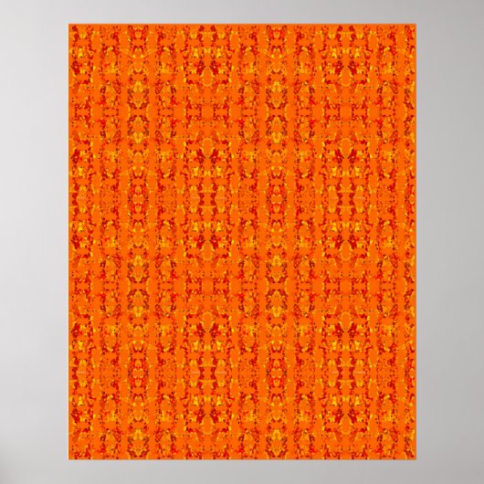 Oranje Poster Aztek (Voorkant)
