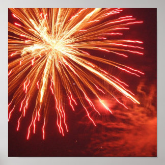 Oranje poster Fireworks