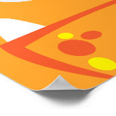 Oranje Poster monster Face Print (Hoek)