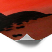 Oranje Poster voor het schilderen van de zonneheme (Hoek)