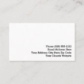 Oranje Prairie Church Visitekaartjes (Achterkant)