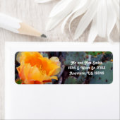 Oranje Prickly Pear Cactus Flower Arizona Verenigd Etiket (Insitu)