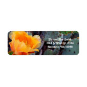 Oranje Prickly Pear Cactus Flower Arizona Verenigd Etiket (Voorkant)